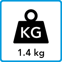 Gewicht - 1,4 kg