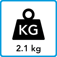 Gewicht - 2,1 kg