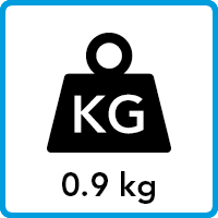 Gewicht - 0,9 kg