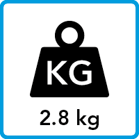Gewicht - 2,8 kg