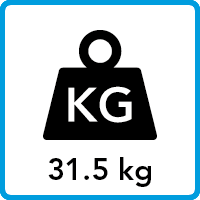 Gewicht - 31,5 kg