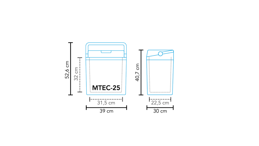 Koelbox thermo elektrisch MTEC-25 AC/DC