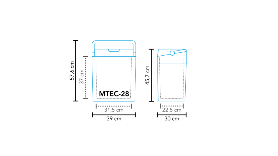 Koelbox thermo elektrisch MTEC-28 AC/DC