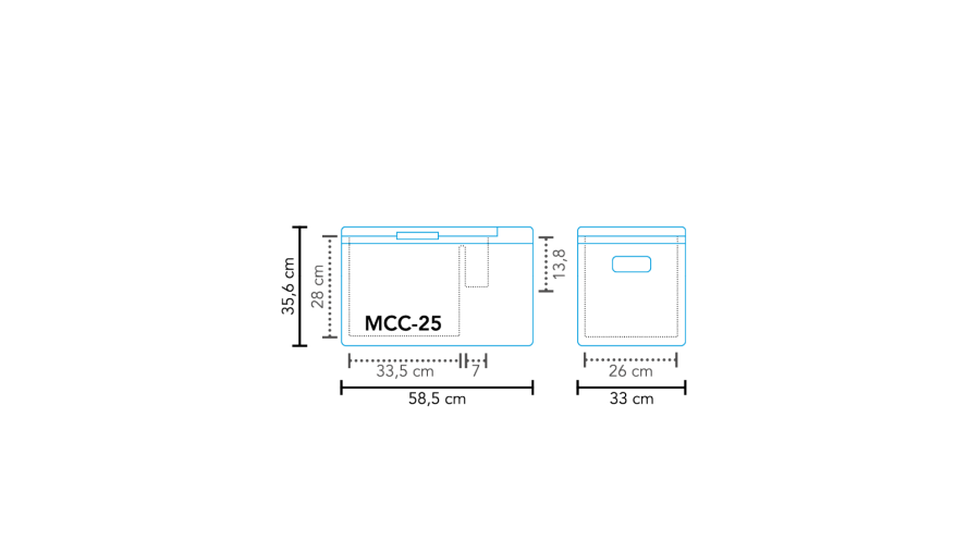Koelbox compressor MCC-25 AC/DC