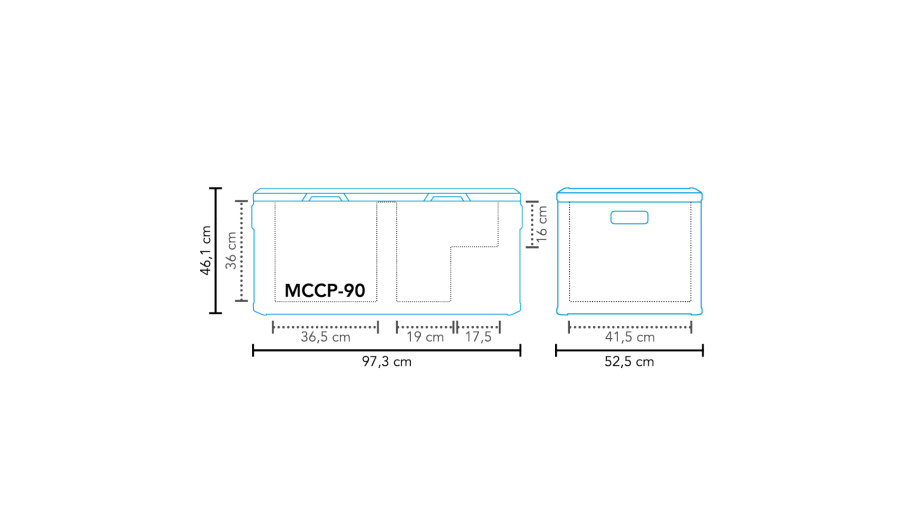 Koelbox compressor MCCP-90 AC/DC Dual Zone