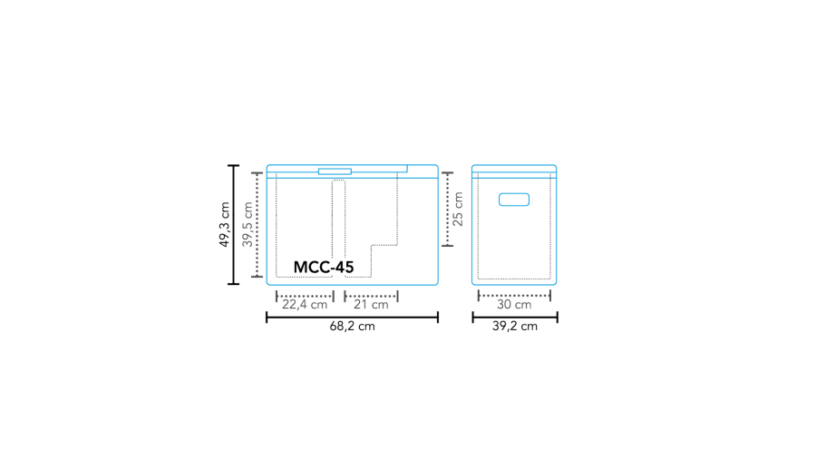 Koelbox compressor MCC-45 AC/DC Dual Zone