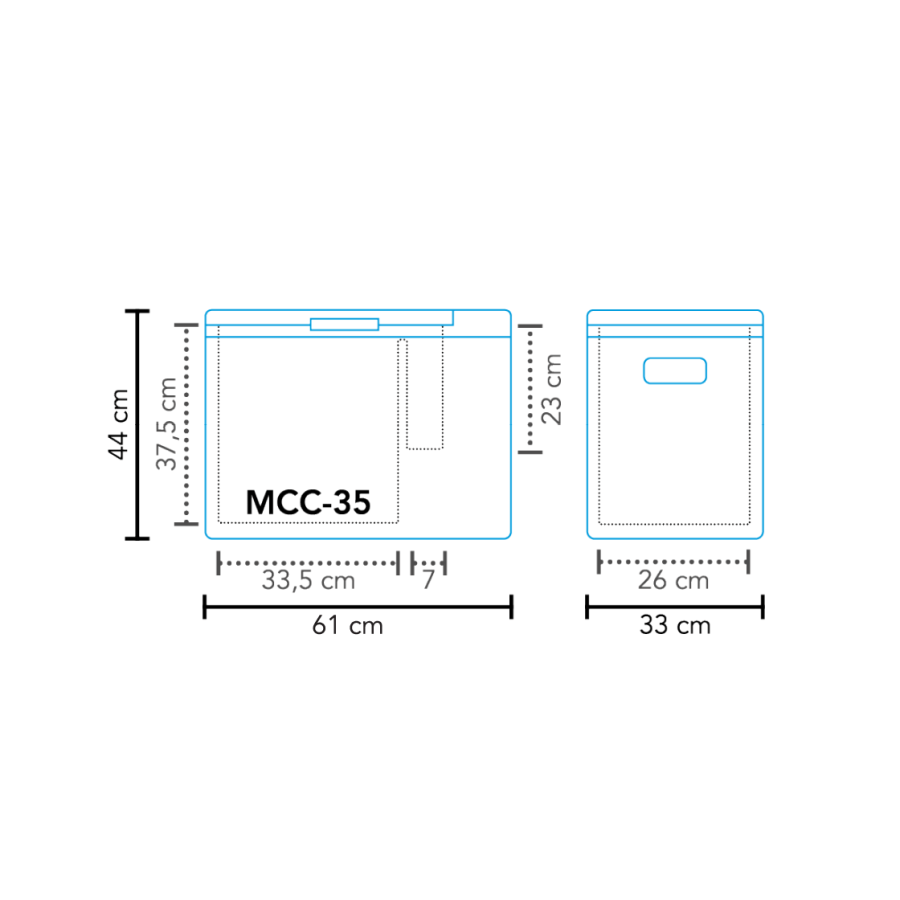 Koelbox compressor MCC-35 AC/DC