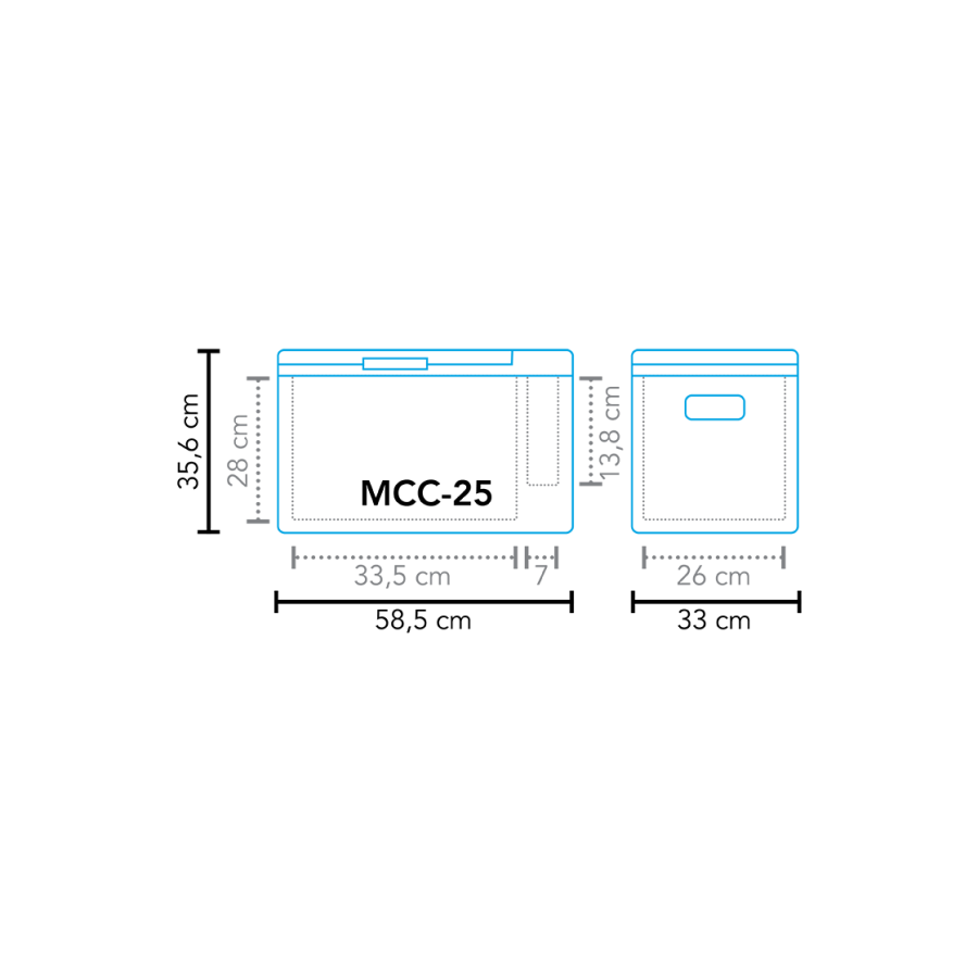 Koelbox compressor MCC-25 AC/DC